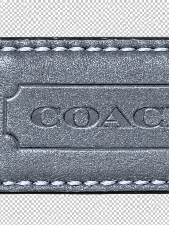 Coach Handbags - Coach Silver Leather Key Tag with Metal Eyelet